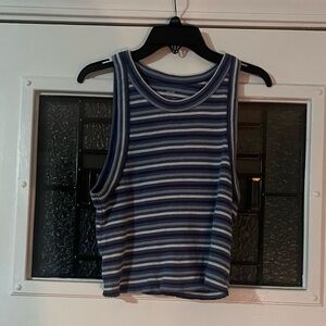 AERIE Striped Cropped Tank Top